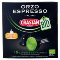 Crastan Bio Orzo Espresso Italiano 15 Capsule Compatibili Con Macchine Nespresso* 15 X 2,6 G