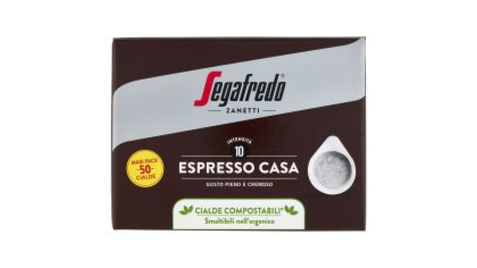 Segafredo Zanetti Espresso Casa Cialde Compostabili* 50 X 7 G