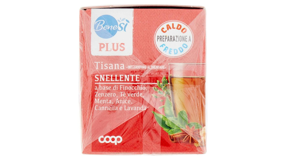 Plus Tisana Snellente Finocchio, Zenzero, Tè Verde, Menta, Anice, Cannella E Lavanda 20 Filtri 50 G