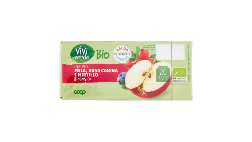 Infuso Mela, Rosa Canina E Mirtillo Biologico 20 Filtri 50 G