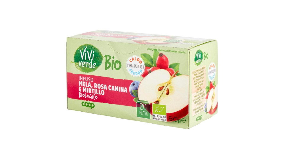 Infuso Mela, Rosa Canina E Mirtillo Biologico 20 Filtri 50 G