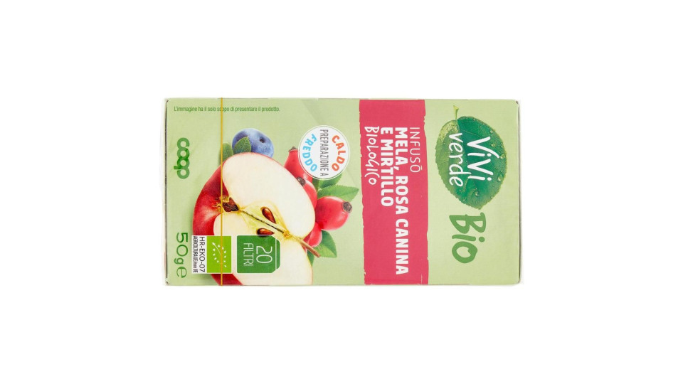 Infuso Mela, Rosa Canina E Mirtillo Biologico 20 Filtri 50 G