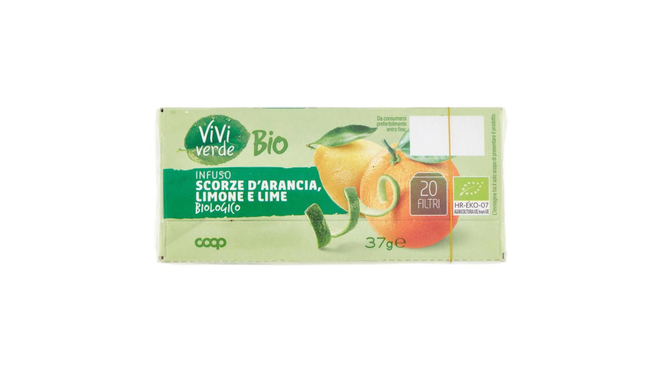Infuso Scorze D'arancia, Limone E Lime Biologico 20 Filtri 37 G