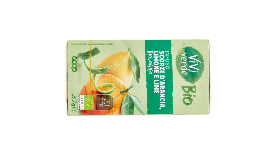 Infuso Scorze D'arancia, Limone E Lime Biologico 20 Filtri 37 G