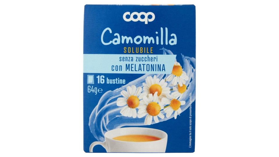 Camomilla Solubile Senza Zuccheri Con Melatonina 16 Bustine 64 G