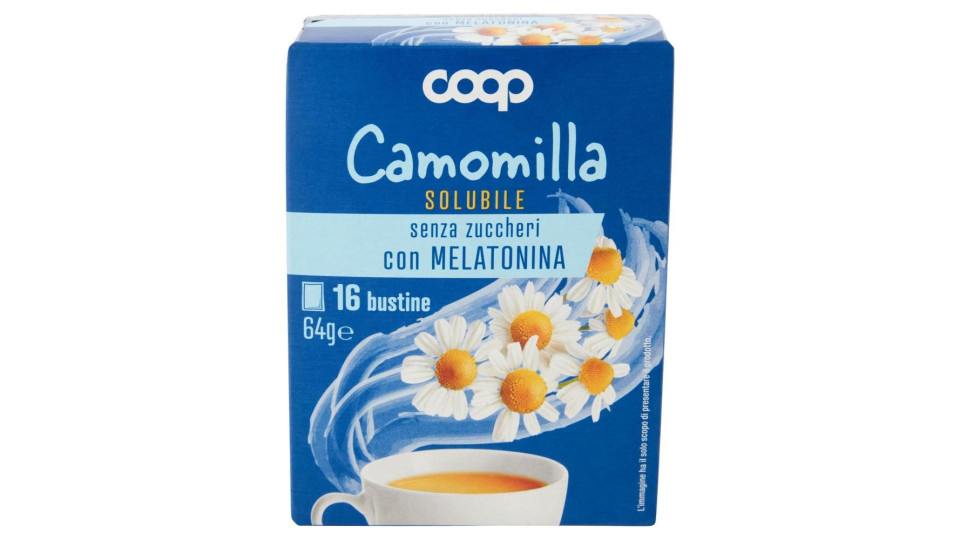 Camomilla Solubile Senza Zuccheri Con Melatonina 16 Bustine 64 G