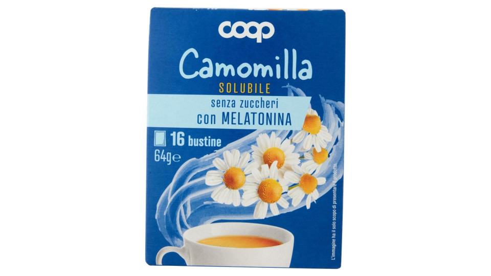 Camomilla Solubile Senza Zuccheri Con Melatonina 16 Bustine 64 G