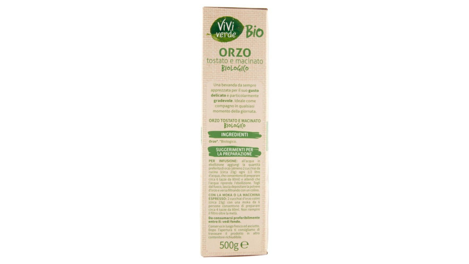 Orzo Tostato E Macinato Biologico 500 G