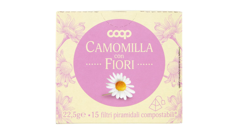 Camomilla Con Fiori 15 Filtri Piramidali Compostabili* 22,5 G