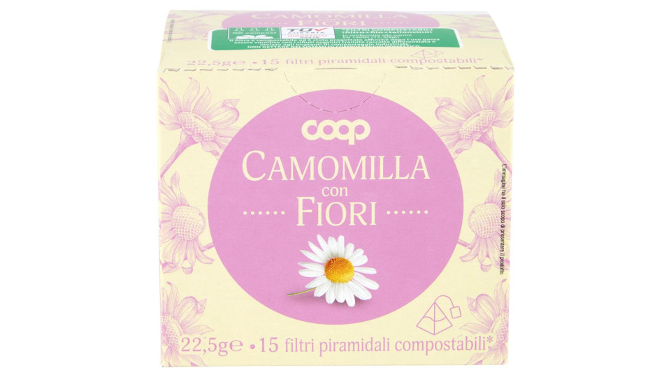 Camomilla Con Fiori 15 Filtri Piramidali Compostabili* 22,5 G