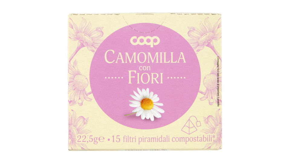 Camomilla Con Fiori 15 Filtri Piramidali Compostabili* 22,5 G