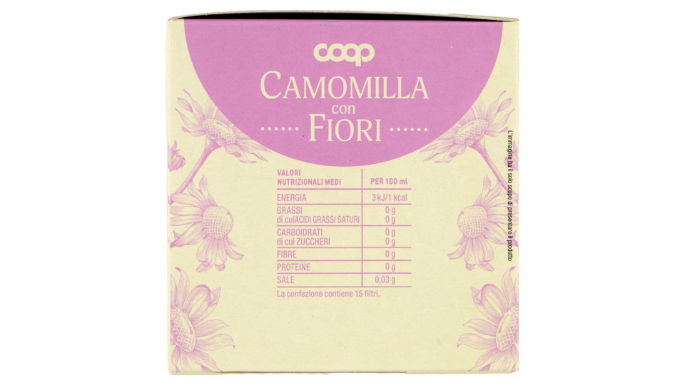 Camomilla Con Fiori 15 Filtri Piramidali Compostabili* 22,5 G
