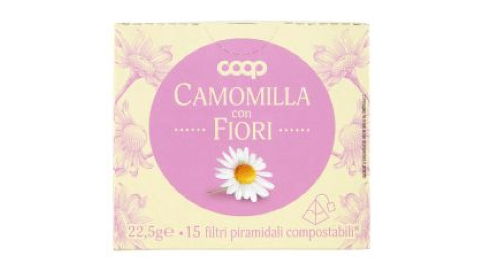 Camomilla Con Fiori 15 Filtri Piramidali Compostabili* 22,5 G