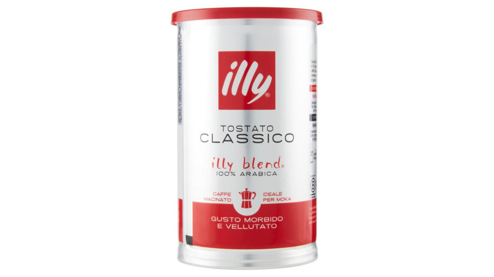 Illy Tostato Classico Caffè Macinato Ideale Per Moka 185 G