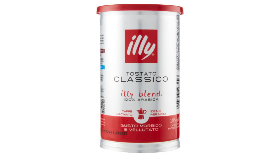 Illy Tostato Classico Caffè Macinato Ideale Per Moka 185 G