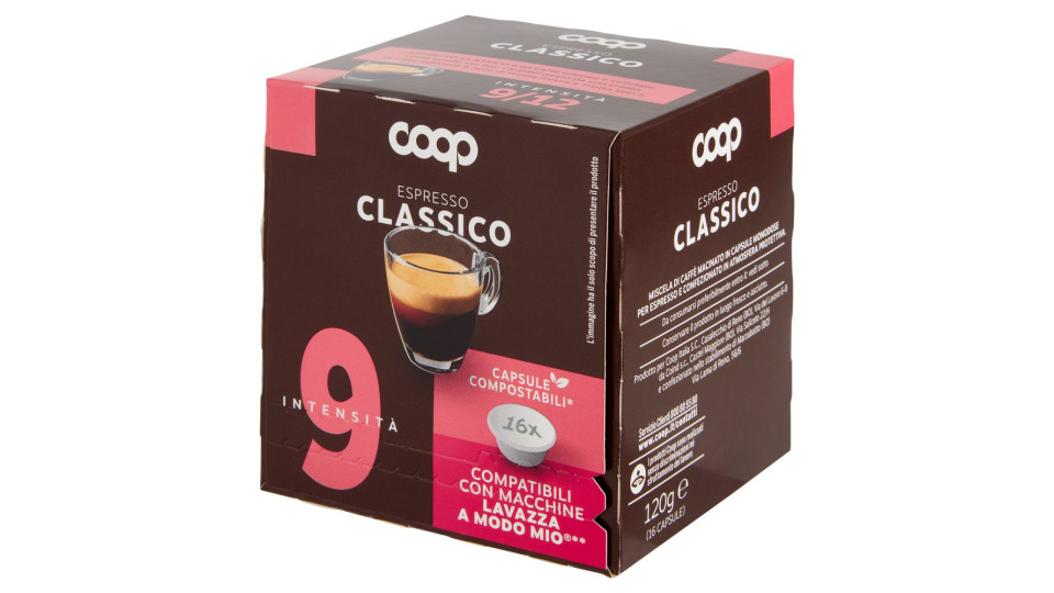 Caffè Espresso Classico 16 Capsule Compostabili* Compatibili Con Macchine Lavazza A Modo Mio** 120 G