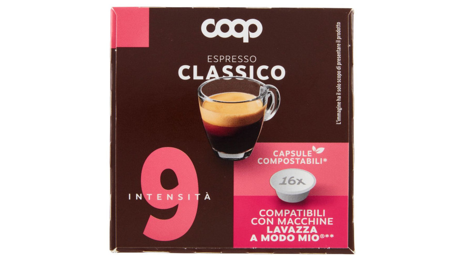 Caffè Espresso Classico 16 Capsule Compostabili* Compatibili Con Macchine Lavazza A Modo Mio** 120 G