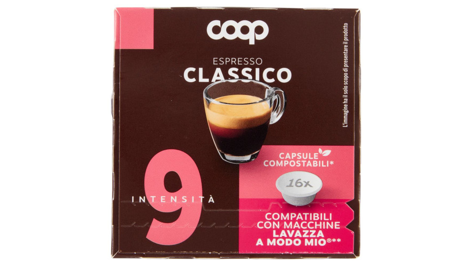 Caffè Espresso Classico 16 Capsule Compostabili* Compatibili Con Macchine Lavazza A Modo Mio** 120 G