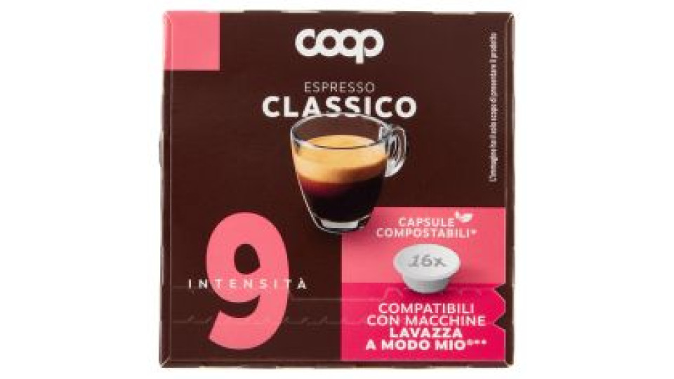 Caffè Espresso Classico 16 Capsule Compostabili* Compatibili Con Macchine Lavazza A Modo Mio** 120 G