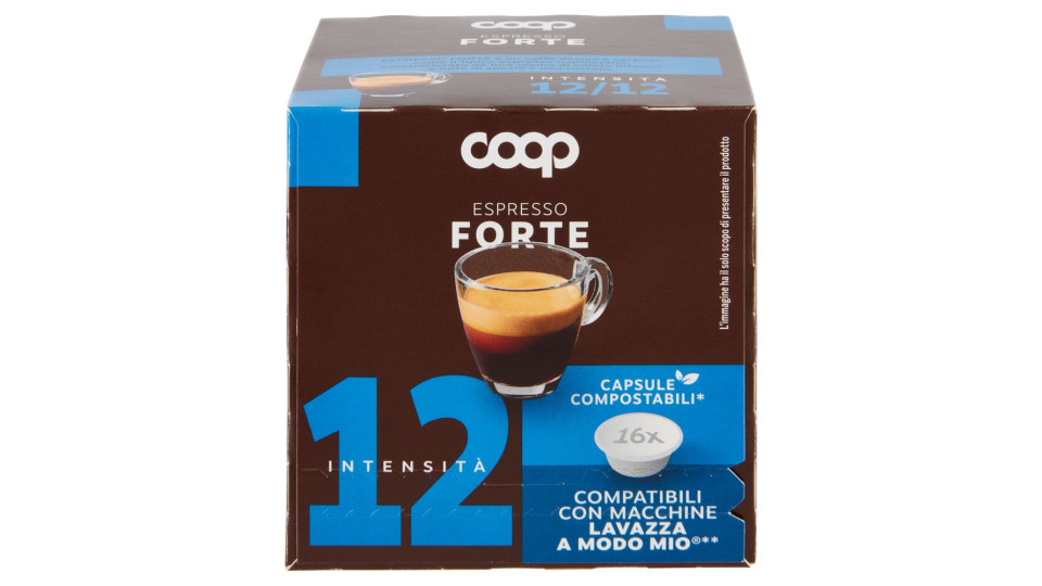 Caffè Espresso Forte 16 Capsule Compostabili* Compatibili Con Macchine Lavazza A Modo Mio** 120 G