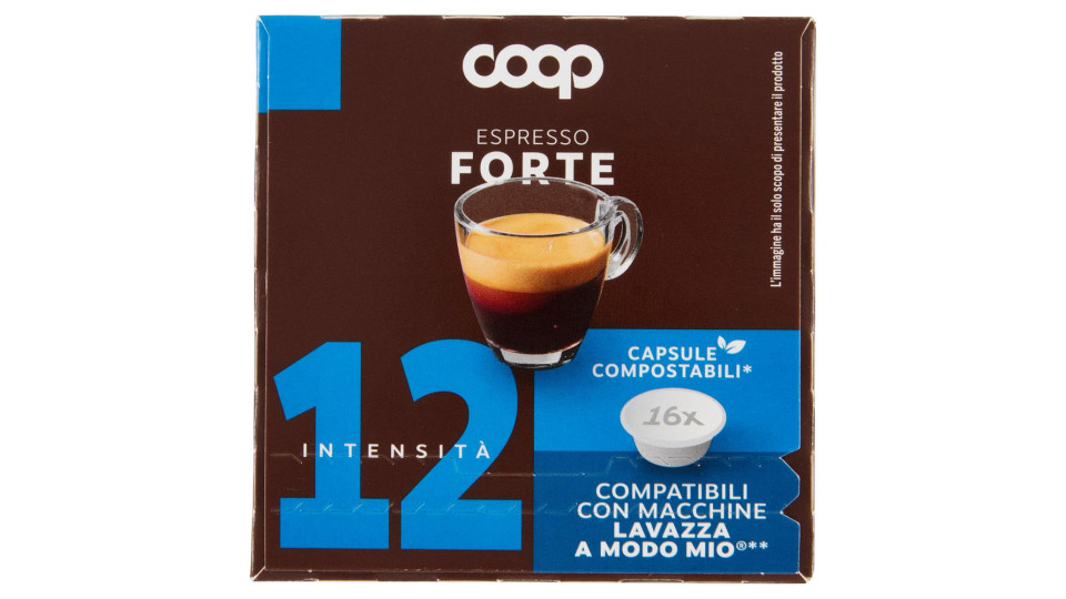 Caffè Espresso Forte 16 Capsule Compostabili* Compatibili Con Macchine Lavazza A Modo Mio** 120 G