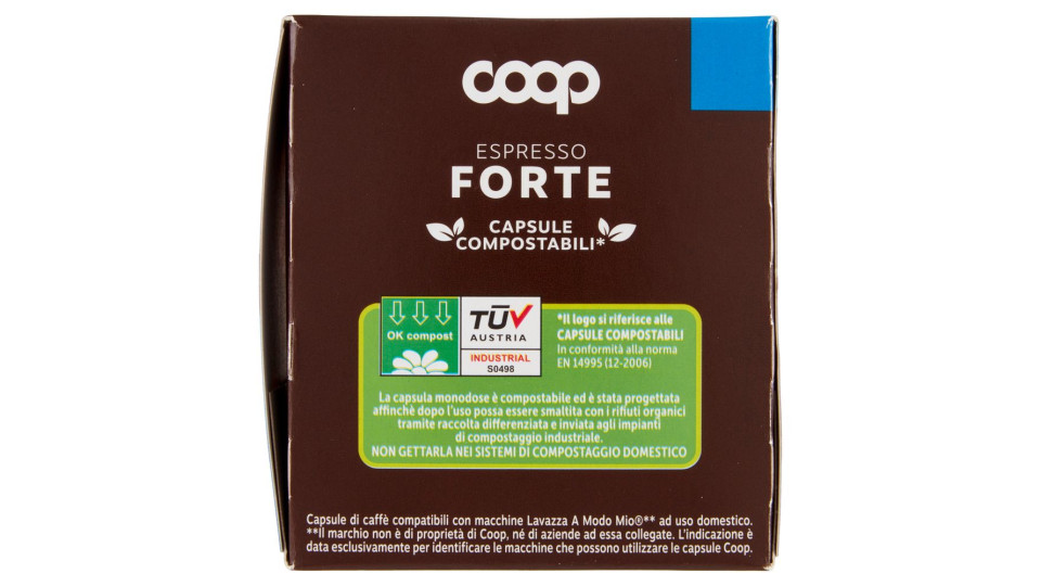 Caffè Espresso Forte 16 Capsule Compostabili* Compatibili Con Macchine Lavazza A Modo Mio** 120 G