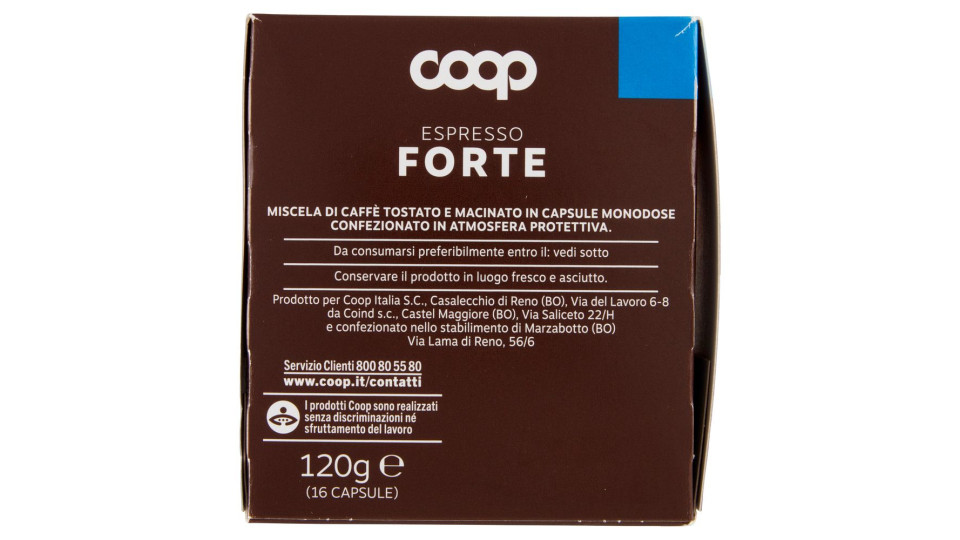 Caffè Espresso Forte 16 Capsule Compostabili* Compatibili Con Macchine Lavazza A Modo Mio** 120 G