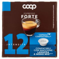 Caffè Espresso Forte 16 Capsule Compostabili* Compatibili Con Macchine Lavazza A Modo Mio** 120 G