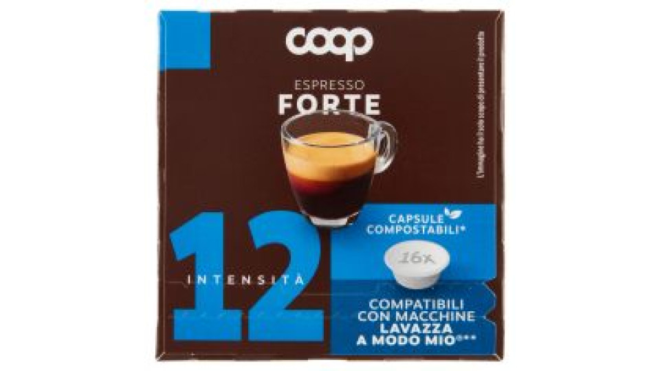 Caffè Espresso Forte 16 Capsule Compostabili* Compatibili Con Macchine Lavazza A Modo Mio** 120 G