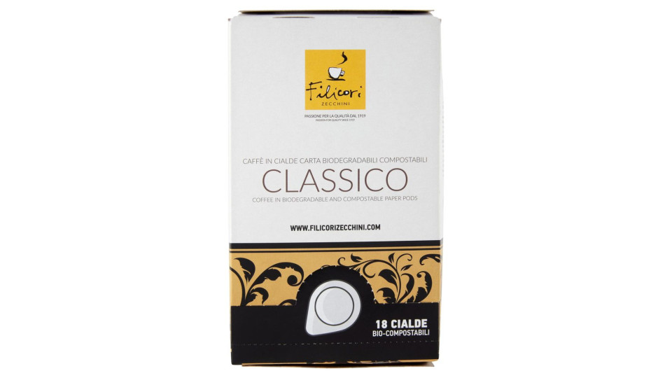 Filicori Zecchini Caffè In Cialde Carta Biodegradabili Compostabili Classico 18 X 7 G