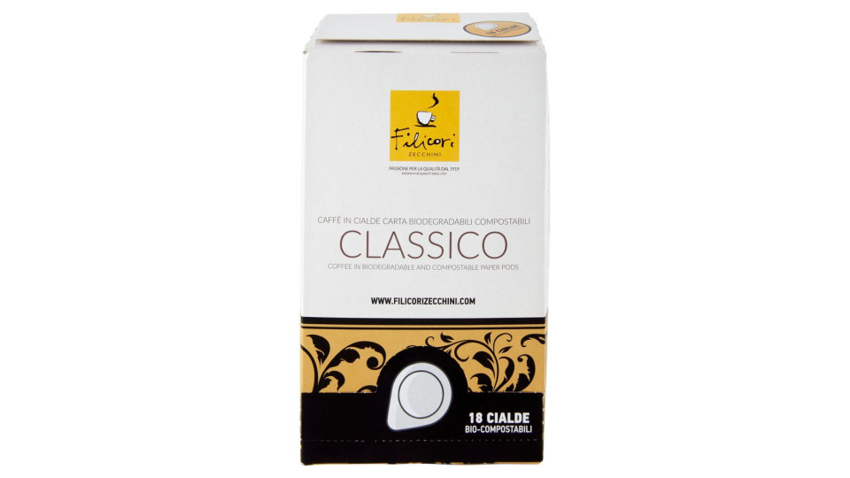 Filicori Zecchini Caffè In Cialde Carta Biodegradabili Compostabili Classico 18 X 7 G