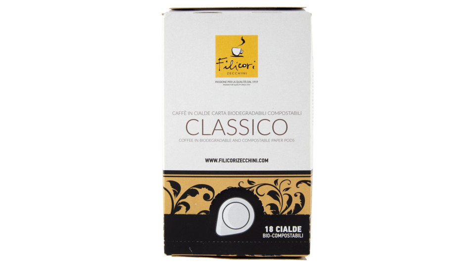 Filicori Zecchini Caffè In Cialde Carta Biodegradabili Compostabili Classico 18 X 7 G