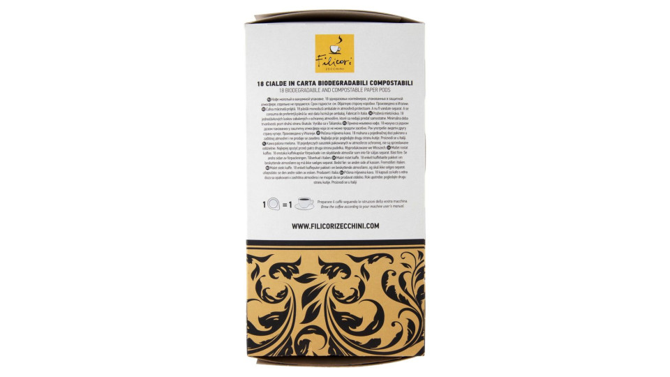 Filicori Zecchini Caffè In Cialde Carta Biodegradabili Compostabili Classico 18 X 7 G