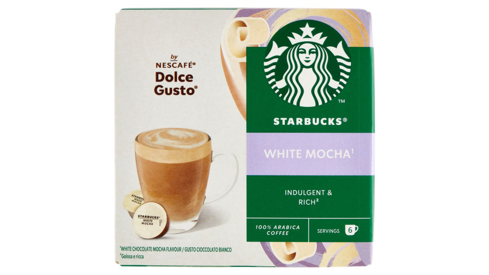Starbucks White Mocha By Nescafé Dolce Gusto Latte Al Cioccolato Bianco Con Caffè 12 Capsule 123 G