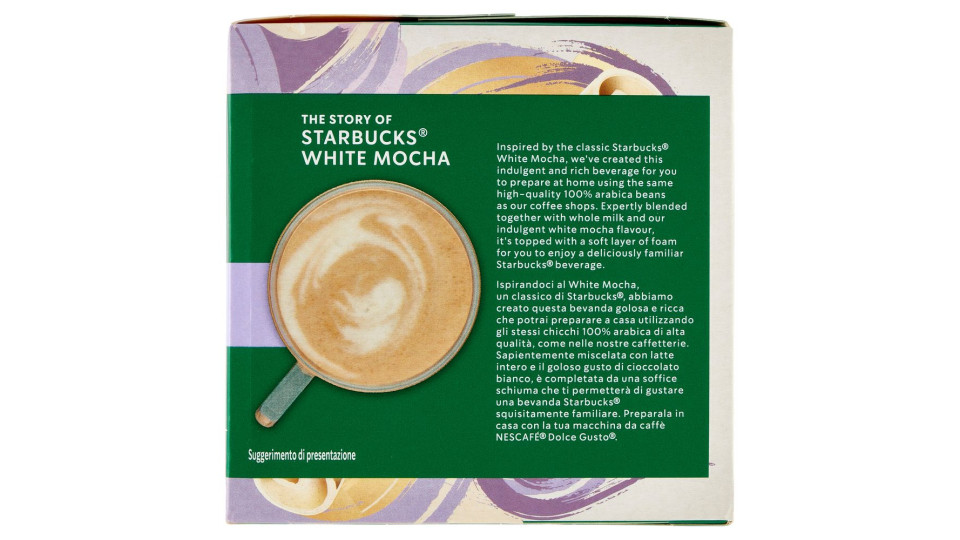 Starbucks White Mocha By Nescafé Dolce Gusto Latte Al Cioccolato Bianco Con Caffè 12 Capsule 123 G