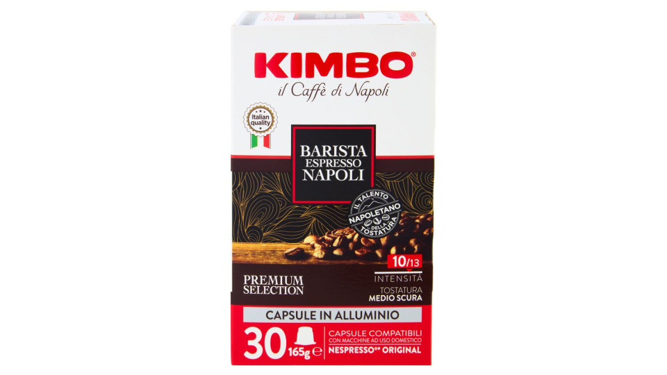 Kimbo Barista Espresso Napoli Capsule Compatibili Con Macchine Nespresso* Original 30 X 5,5 G