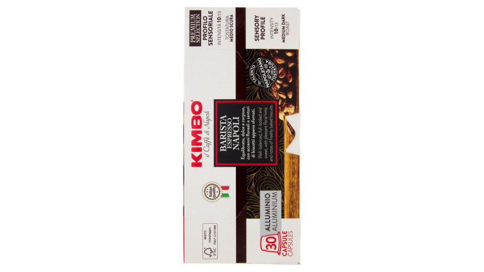Kimbo Barista Espresso Napoli Capsule Compatibili Con Macchine Nespresso* Original 30 X 5,5 G