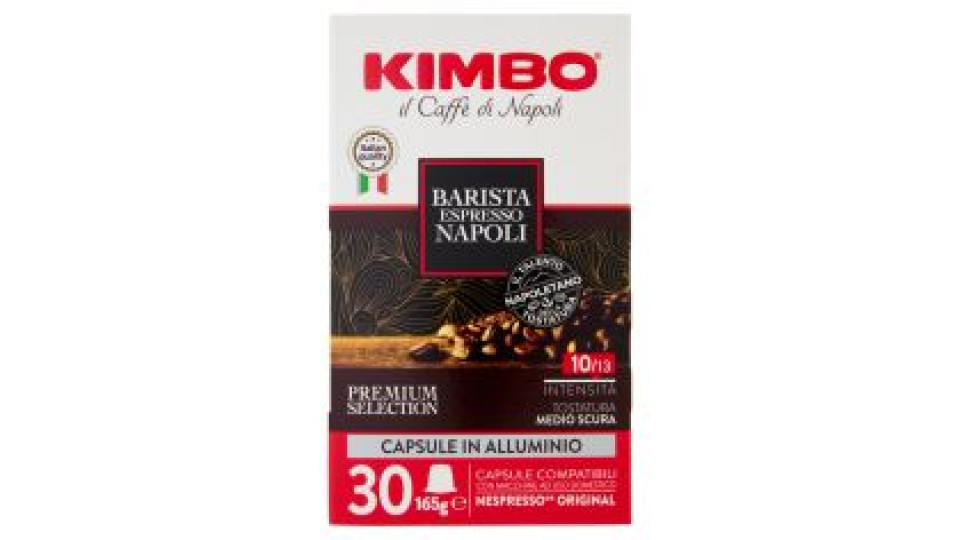 Kimbo Barista Espresso Napoli Capsule Compatibili Con Macchine Nespresso* Original 30 X 5,5 G