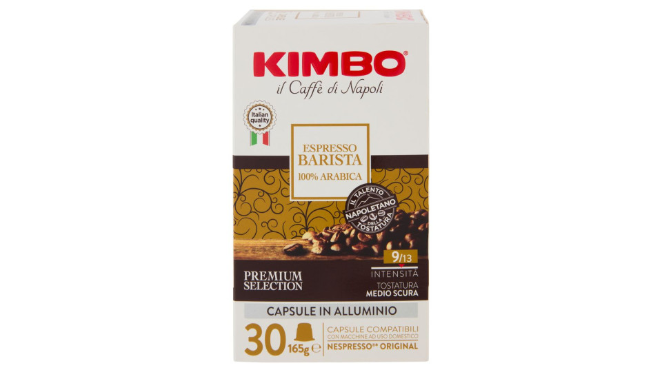 Kimbo Espresso Barista 100% Arabica Capsule Compatibili Con Macchine Nespresso* Original 30 X 5,5 G