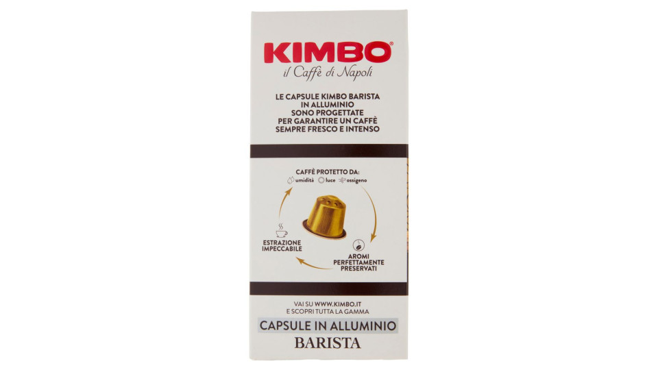 Kimbo Espresso Barista 100% Arabica Capsule Compatibili Con Macchine Nespresso* Original 30 X 5,5 G