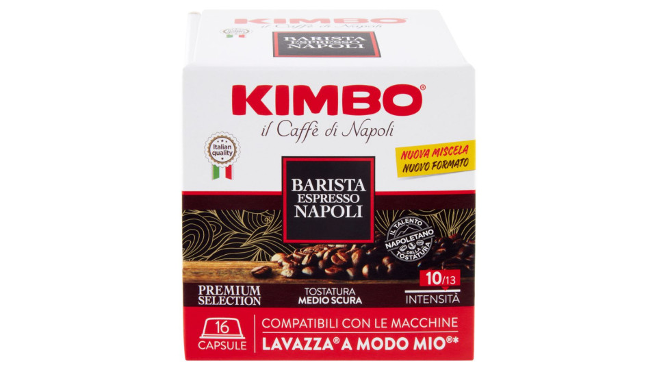 Kimbo Barista Espresso Napoli Capsule Compatibili Con Le Macchine Lavazza A Modo Mio* 16 X 7,5 G