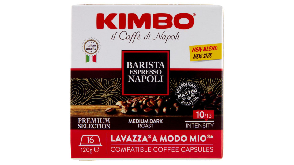 Kimbo Barista Espresso Napoli Capsule Compatibili Con Le Macchine Lavazza A Modo Mio* 16 X 7,5 G