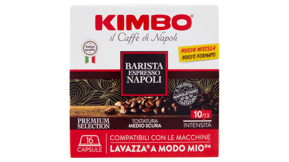 Kimbo Barista Espresso Napoli Capsule Compatibili Con Le Macchine Lavazza A Modo Mio* 16 X 7,5 G