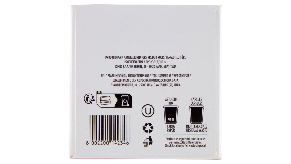 Kimbo Barista Espresso Napoli Capsule Compatibili Con Le Macchine Lavazza A Modo Mio* 16 X 7,5 G