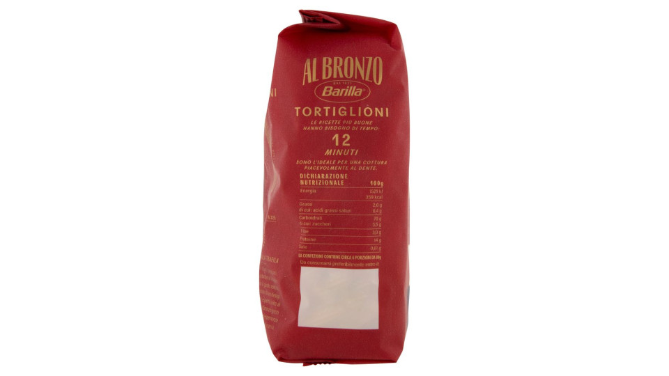 Barilla Al Bronzo Pasta Tortiglioni 500g