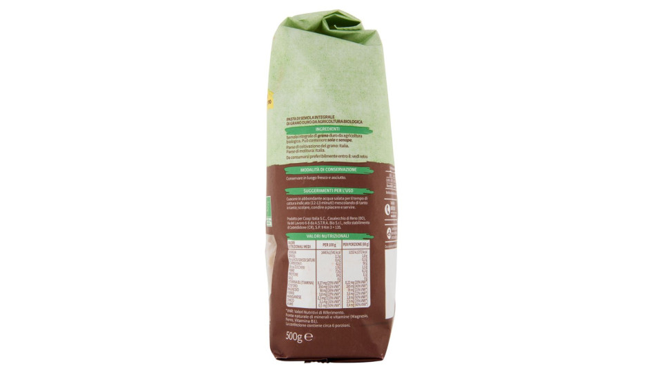 Tortiglioni Integrali Biologici 500 G