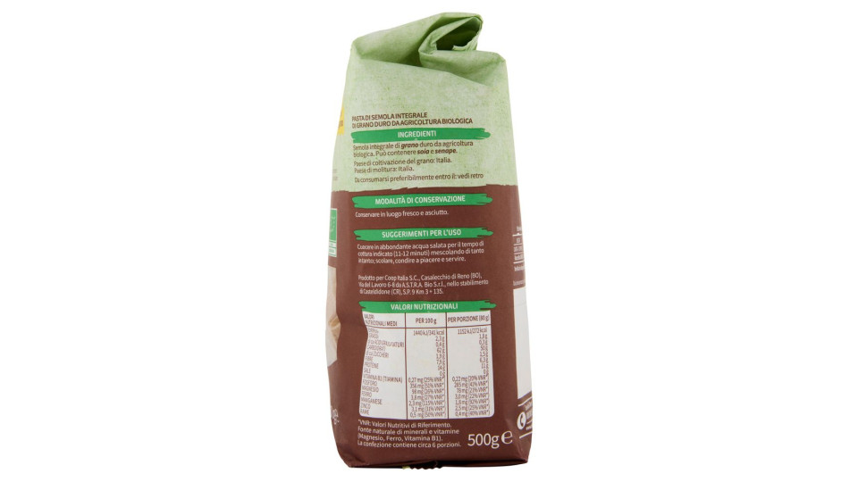 Ditali Rigati Integrali Biologici 500 G