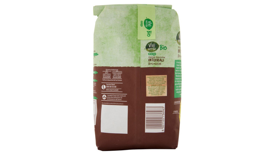 Mezze Maniche Integrali Biologiche 500 G