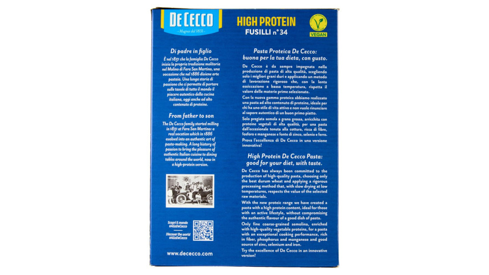 Pde Cecco High Protein Fusilli N° 34 400 G