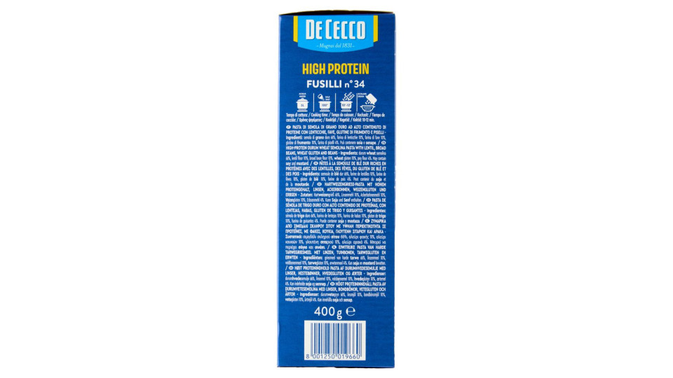 Pde Cecco High Protein Fusilli N° 34 400 G
